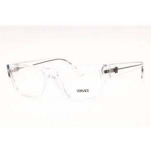 Versace Men's Eyeglasses - Crystal Plastic Rectangular Full Rim Frame | 0VE3342 148