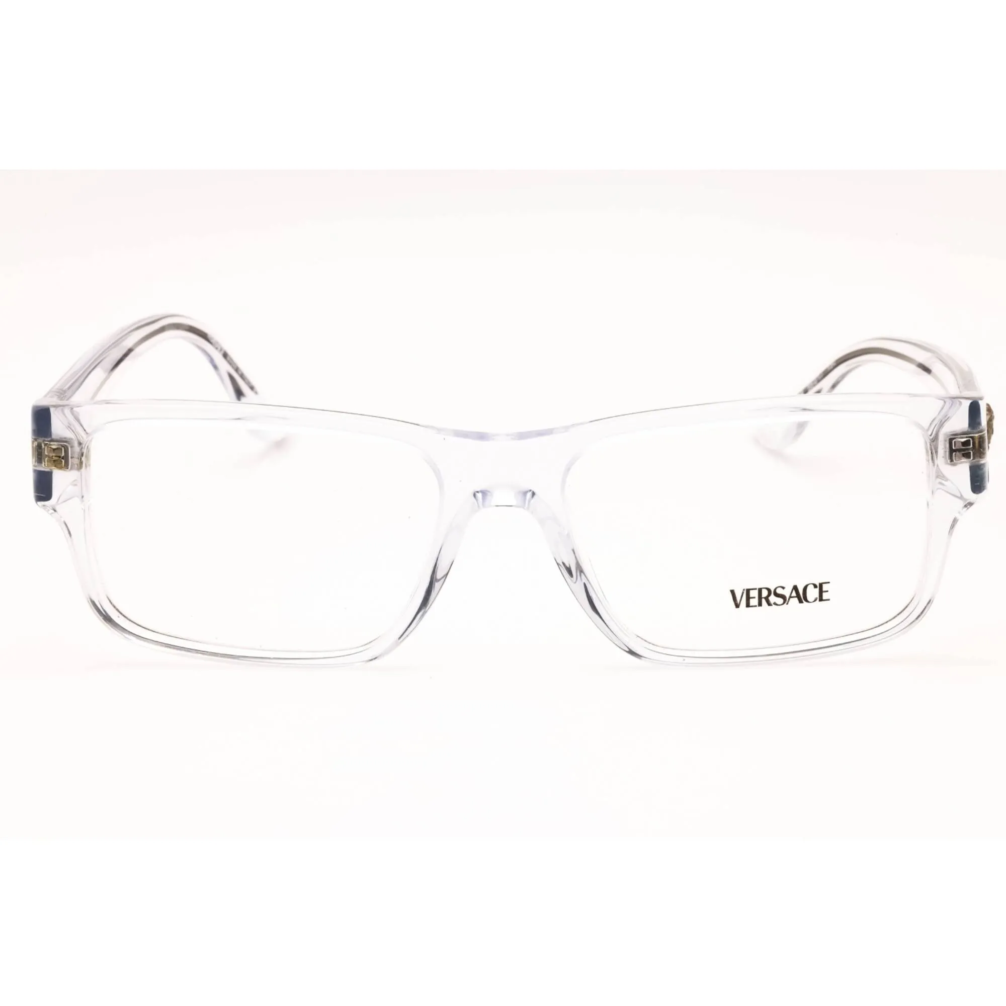 Versace Men's Eyeglasses - Crystal Plastic Rectangular Full Rim Frame | 0VE3342 148