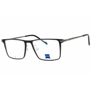 Zeiss Men's Eyeglasses - Matte Black Metal Full Rim Rectangular Frame | ZS24144 002